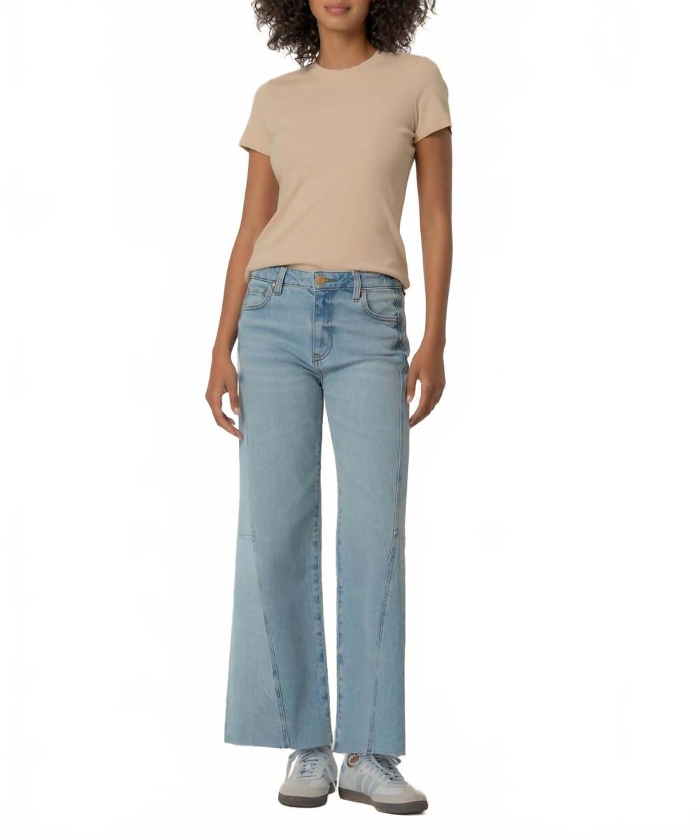 NEW KUT FROM THE KLOTH meg seam detail jeans in imagination wash